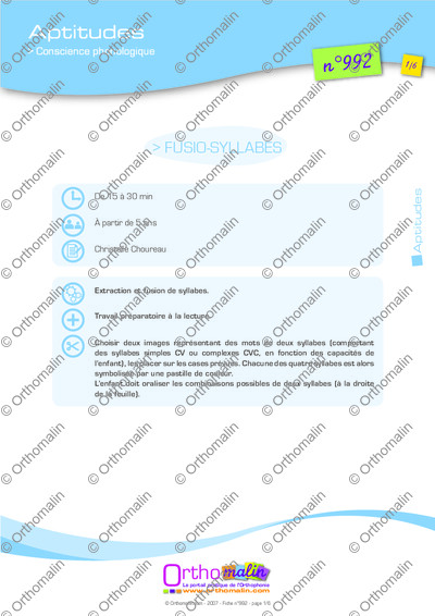 Page 1 de la fiche