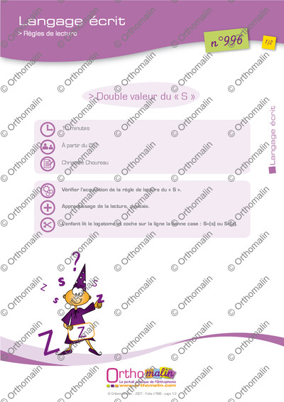Page 1 de la fiche