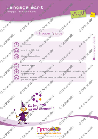 Page 1 de la fiche