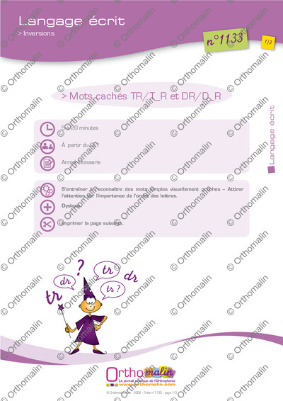 Page 1 de la fiche
