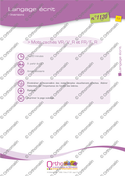 Page 1 de la fiche