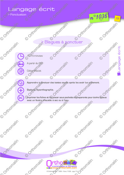 Page 1 de la fiche