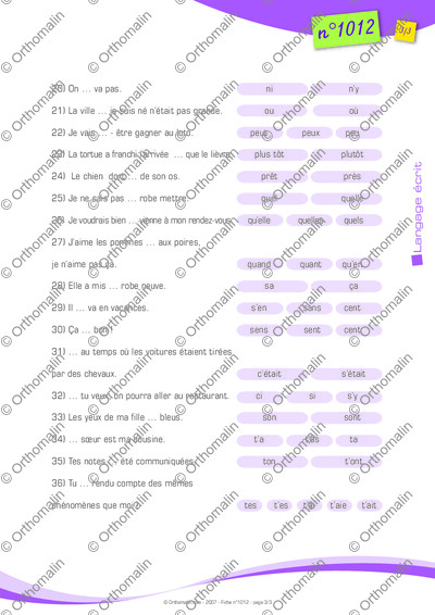 Page 3 de la fiche