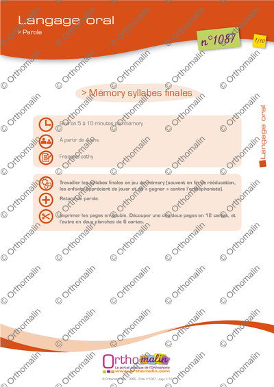 Page 1 de la fiche