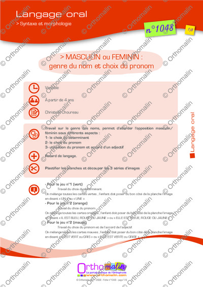 Page 1 de la fiche