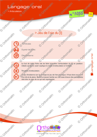 Page 1 de la fiche
