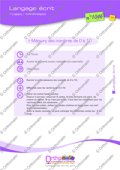 Page 1 de la fiche