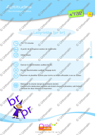 Page 1 de la fiche