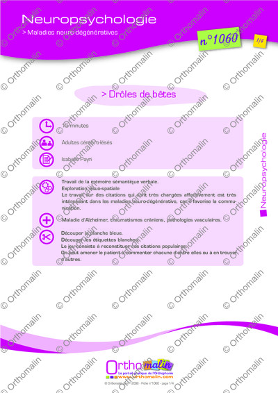 Page 1 de la fiche