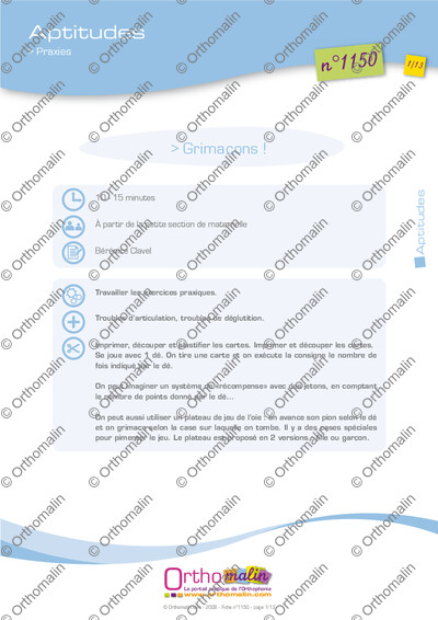 Page 1 de la fiche