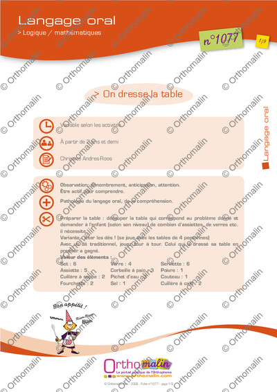 Page 1 de la fiche