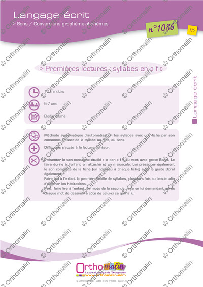 Page 1 de la fiche
