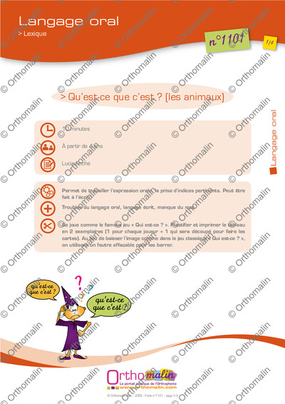 Page 1 de la fiche