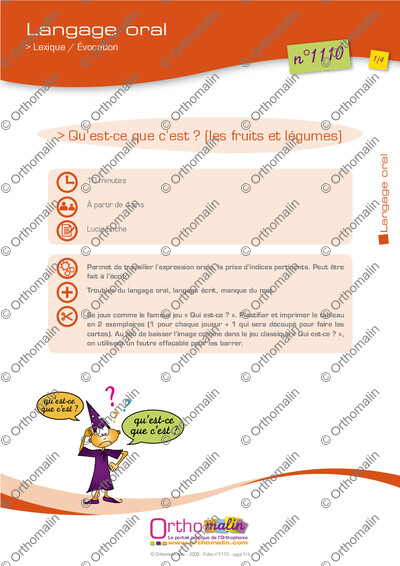 Page 1 de la fiche