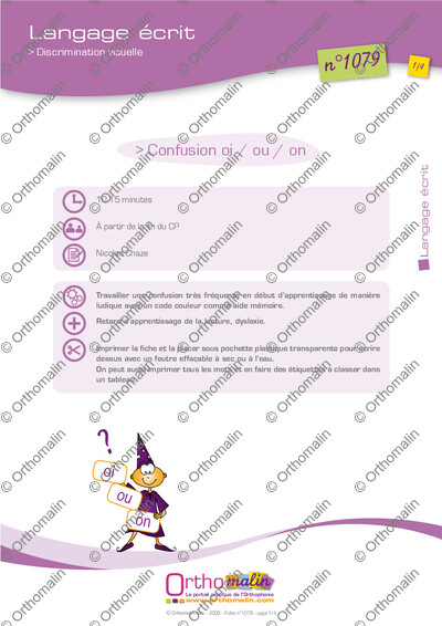 Page 1 de la fiche