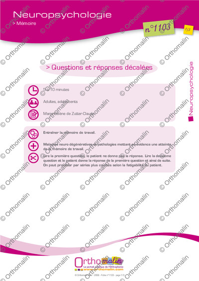 Page 1 de la fiche