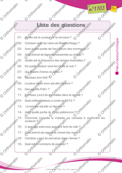 Page 2 de la fiche