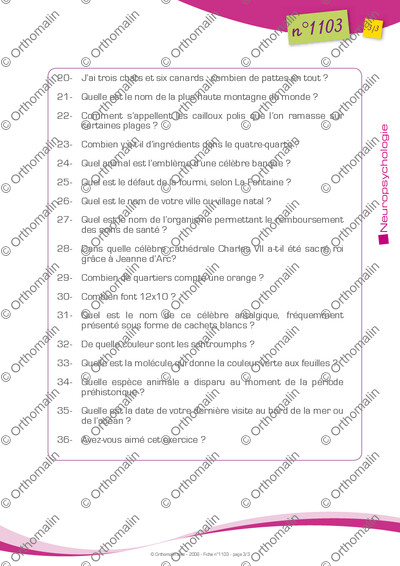 Page 3 de la fiche