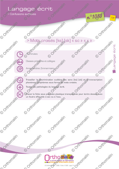 Page 1 de la fiche