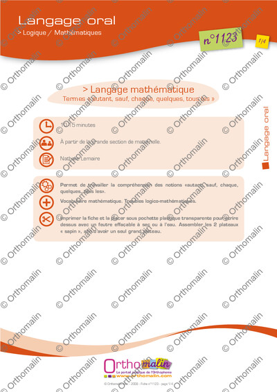 Page 1 de la fiche