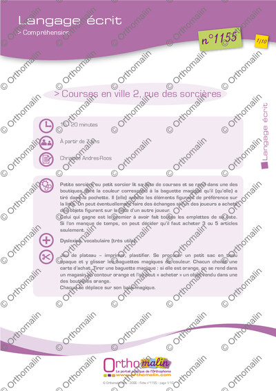Page 1 de la fiche
