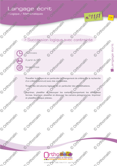 Page 1 de la fiche