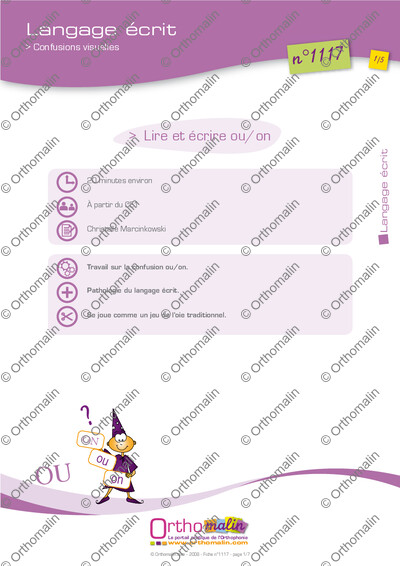 Page 1 de la fiche