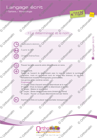 Page 1 de la fiche