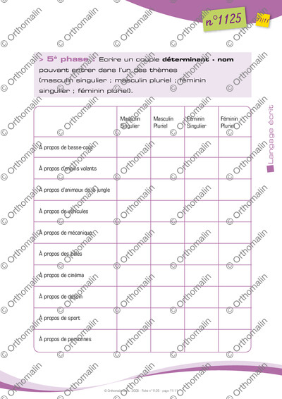 Page 11 de la fiche