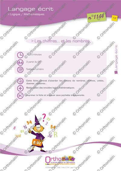 Page 1 de la fiche