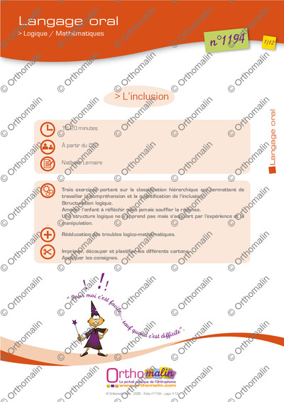 Page 1 de la fiche