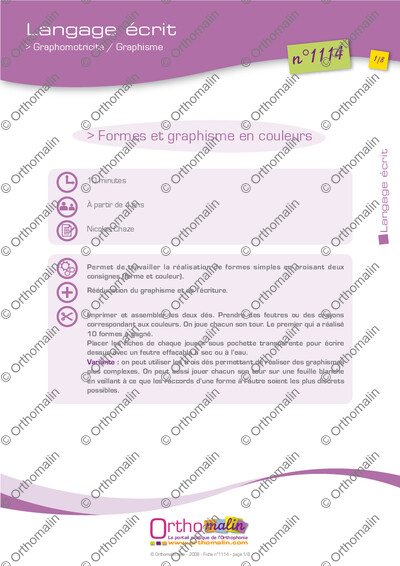 Page 1 de la fiche