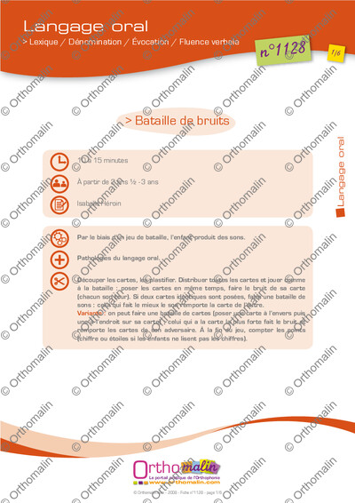Page 1 de la fiche