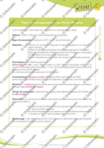 Page 2 de la fiche