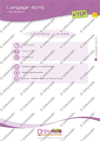 Page 1 de la fiche