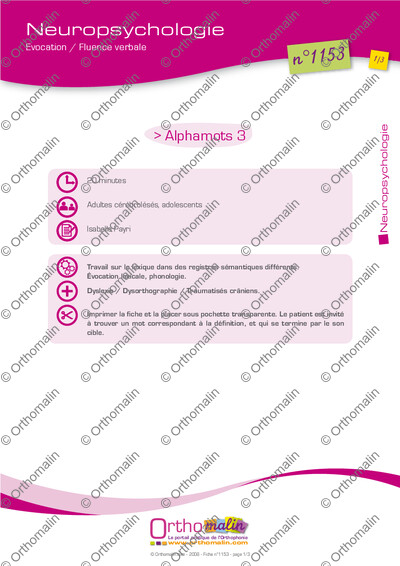 Page 1 de la fiche