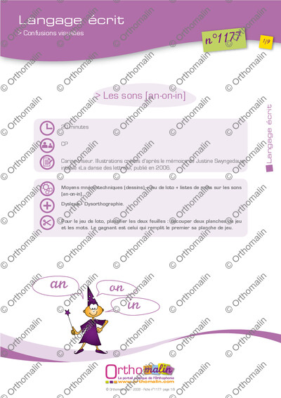 Page 1 de la fiche