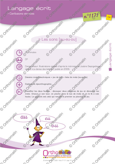 Page 1 de la fiche