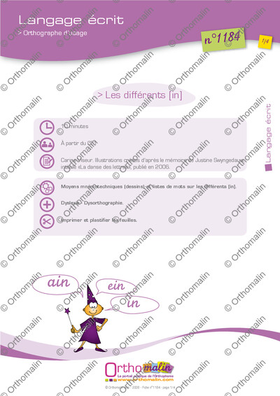 Page 1 de la fiche