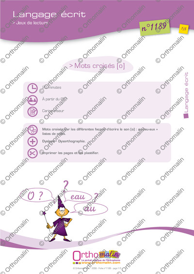 Page 1 de la fiche