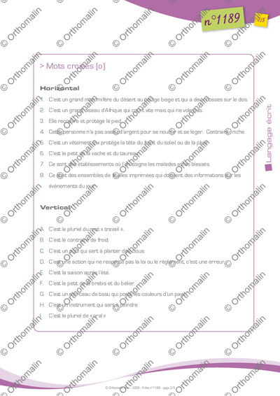 Page 2 de la fiche