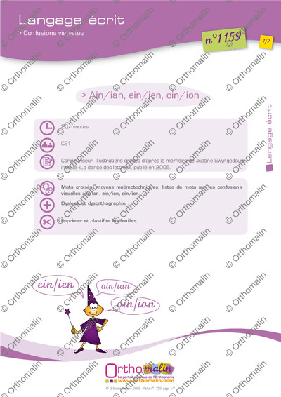 Page 1 de la fiche