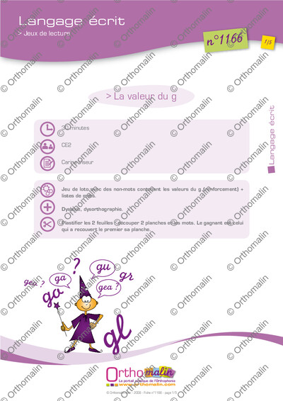 Page 1 de la fiche