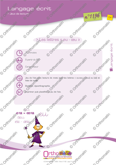 Page 1 de la fiche