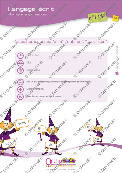 Page 1 de la fiche