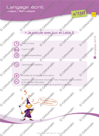 Page 1 de la fiche