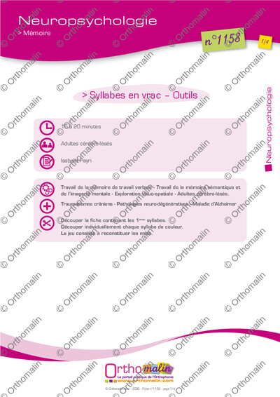 Page 1 de la fiche