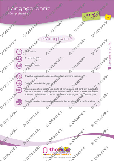 Page 1 de la fiche