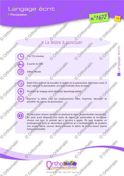 Page 1 de la fiche
