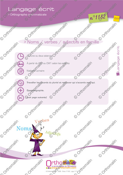 Page 1 de la fiche